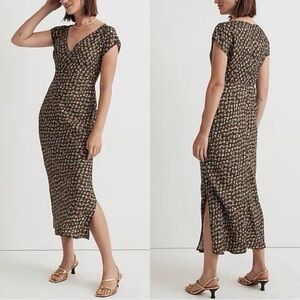 Madewell Olive Floral Maxi Dress